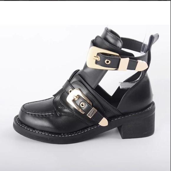 Shoes - ♠️ Beautiful Cutout Buckle Boots